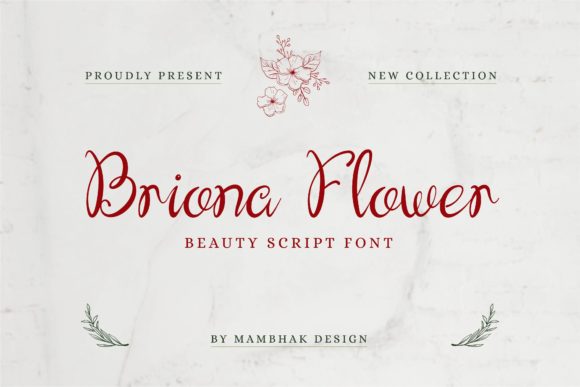 Briona Flower: A Graceful Script Font for Branding
