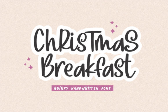 Christmas Breakfast Font for Handmade Creations