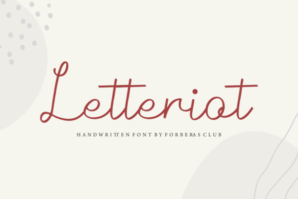 Letteriot: Elevate Your Brand with a Beautiful Script Font