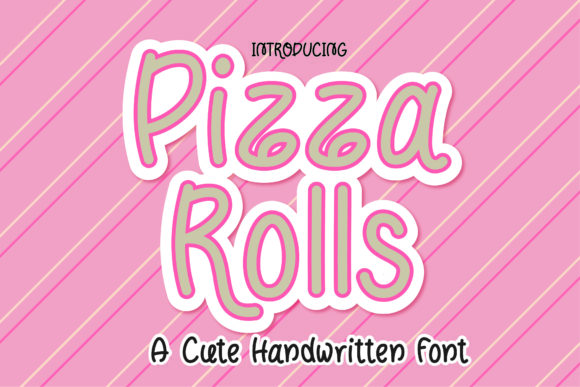 Pizza Rolls Font for Handmade Creations