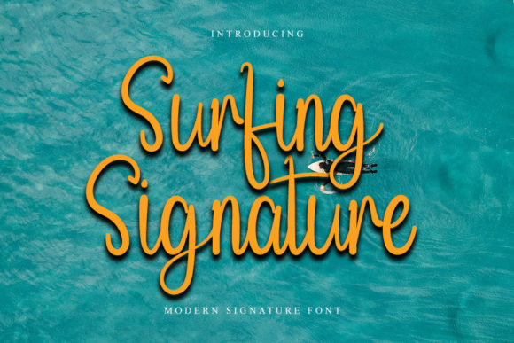 Surfing Signature: A Delicate Script Font for Digital Elegance