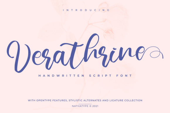 Verathrine: A Stylish Script Font for Web Design